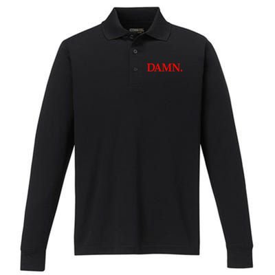 Damn. Performance Long Sleeve Polo