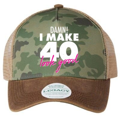 Damn! I Make 40 Look Good Birthday Legacy Tie Dye Trucker Hat