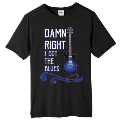 Damn Right I Got The Blues Guitar Tall Fusion ChromaSoft Performance T-Shirt