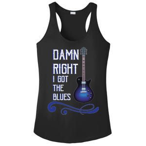 Damn Right I Got The Blues Guitar Ladies PosiCharge Competitor Racerback Tank