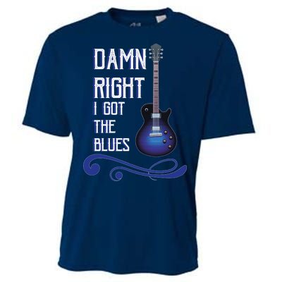 Damn Right I Got The Blues Guitar Cooling Performance Crew T-Shirt