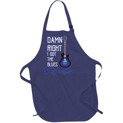 Damn Right I Got The Blues Guitar Full-Length Apron With Pockets