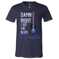 Damn Right I Got The Blues Guitar V-Neck T-Shirt