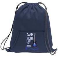 Damn Right I Got The Blues Guitar Sweatshirt Cinch Pack Bag