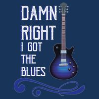Damn Right I Got The Blues Guitar 7-Panel Snapback Hat