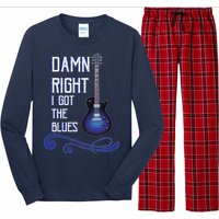 Damn Right I Got The Blues Guitar Long Sleeve Pajama Set