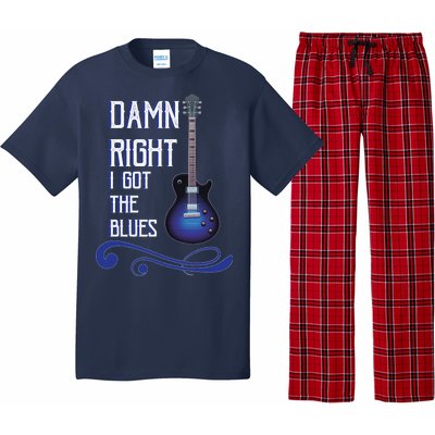 Damn Right I Got The Blues Guitar Pajama Set