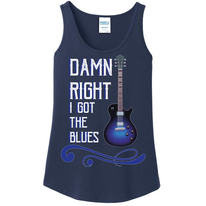 Damn Right I Got The Blues Guitar Ladies Essential Tank