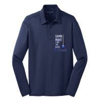 Damn Right I Got The Blues Guitar Silk Touch Performance Long Sleeve Polo