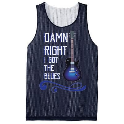 Damn Right I Got The Blues Guitar Mesh Reversible Basketball Jersey Tank