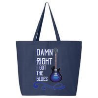 Damn Right I Got The Blues Guitar 25L Jumbo Tote