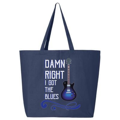 Damn Right I Got The Blues Guitar 25L Jumbo Tote