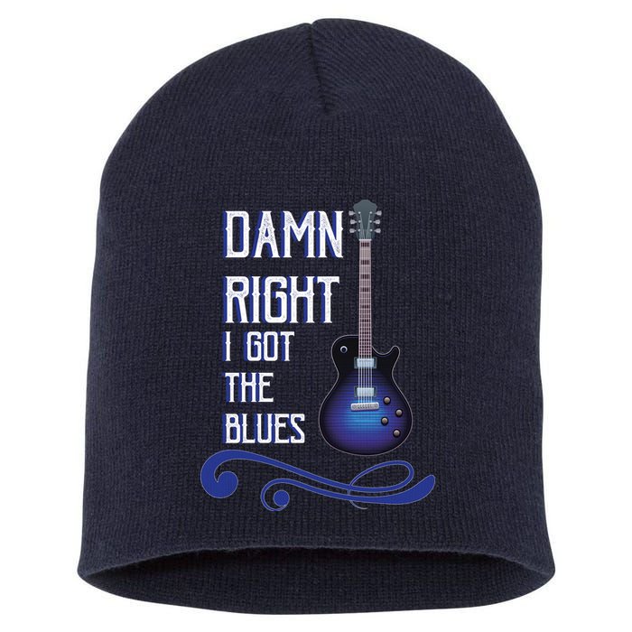 Damn Right I Got The Blues Guitar Short Acrylic Beanie