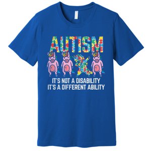 Different Ability Not Disability Unicorn Dab Autism Girl Gift Premium T-Shirt