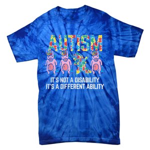 Different Ability Not Disability Unicorn Dab Autism Girl Gift Tie-Dye T-Shirt