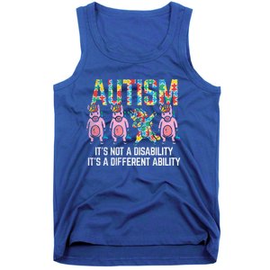 Different Ability Not Disability Unicorn Dab Autism Girl Gift Tank Top