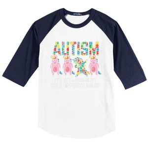 Different Ability Not Disability Unicorn Dab Autism Girl Gift Baseball Sleeve Shirt