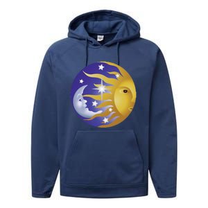 Day And Night Inspirational Motivational Creative Design Gift Performance Fleece Hoodie