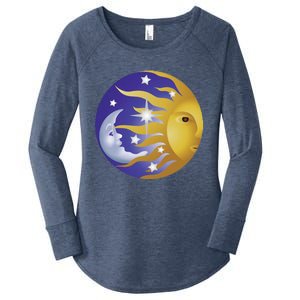 Day And Night Inspirational Motivational Creative Design Gift Women's Perfect Tri Tunic Long Sleeve Shirt