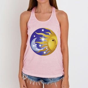 Day And Night Inspirational Motivational Creative Design Gift Women's Knotted Racerback Tank