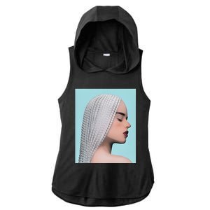 De Aquí No Sales Ladies PosiCharge Tri-Blend Wicking Draft Hoodie Tank