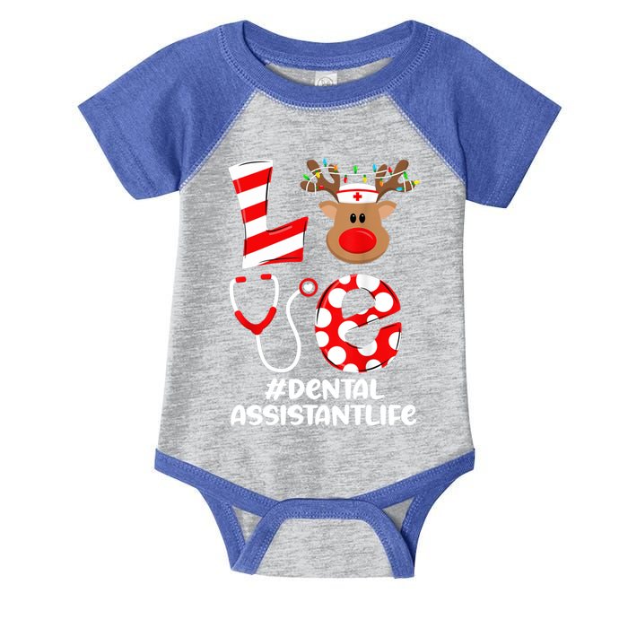 Dental Assistant Nurse Christmas Cute Scrub Top Love Gift Infant Baby Jersey Bodysuit