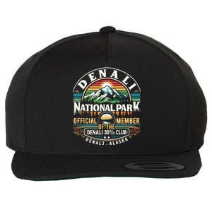 Denali Alaska National Park Official Member Of The Denali 30 Percent Club Wool Snapback Cap