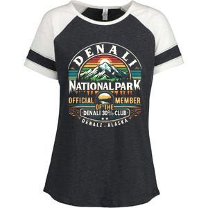 Denali Alaska National Park Official Member Of The Denali 30 Percent Club Enza Ladies Jersey Colorblock Tee