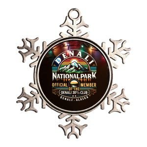 Denali Alaska National Park Official Member Of The Denali 30 Percent Club Metallic Star Ornament