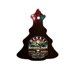 Denali Alaska National Park Official Member Of The Denali 30 Percent Club Ceramic Tree Ornament