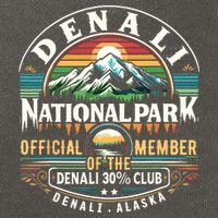 Denali Alaska National Park Official Member Of The Denali 30 Percent Club Cotton Canvas Backpack