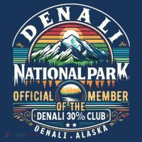 Denali Alaska National Park Official Member Of The Denali 30 Percent Club Cool Comfort Performance Bucket Hat