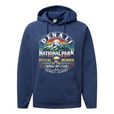 Denali Alaska National Park Official Member Of The Denali 30 Percent Club Performance Fleece Hoodie