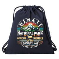 Denali Alaska National Park Official Member Of The Denali 30 Percent Club Drawstring Bag