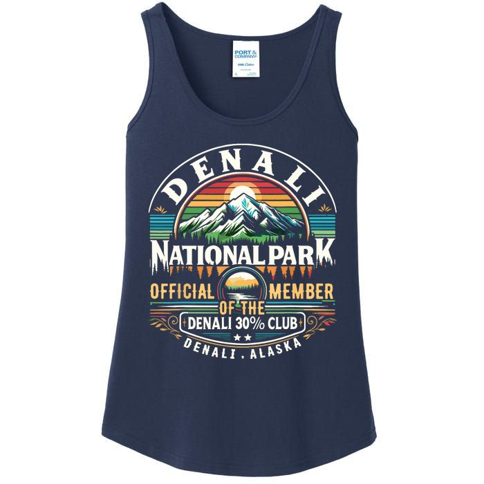 Denali Alaska National Park Official Member Of The Denali 30 Percent Club Ladies Essential Tank