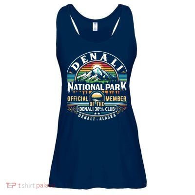 Denali Alaska National Park Official Member Of The Denali 30 Percent Club Ladies Essential Flowy Tank