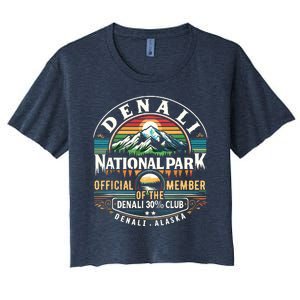 Denali Alaska National Park Official Member Of The Denali 30 Percent Club Women's Crop Top Tee