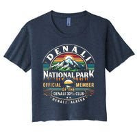 Denali Alaska National Park Official Member Of The Denali 30 Percent Club Women's Crop Top Tee