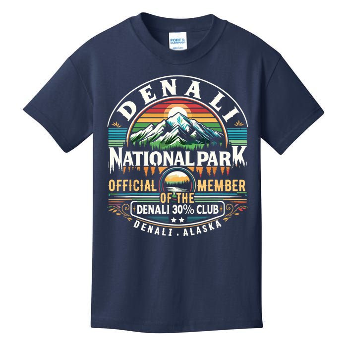 Denali Alaska National Park Official Member Of The Denali 30 Percent Club Kids T-Shirt