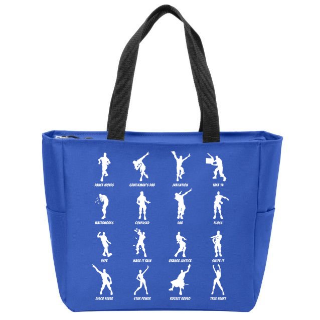 Dance Emotes Zip Tote Bag