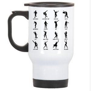 Dance Emotes Stainless Steel Travel Mug