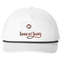 Dance Like Frosty Shine Like Rudolph Give Like Santa Love Jesus Snapback Five-Panel Rope Hat