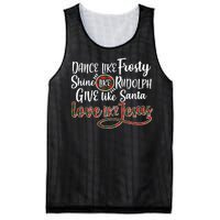 Dance Like Frosty Shine Like Rudolph Give Like Santa Love Jesus Mesh Reversible Basketball Jersey Tank