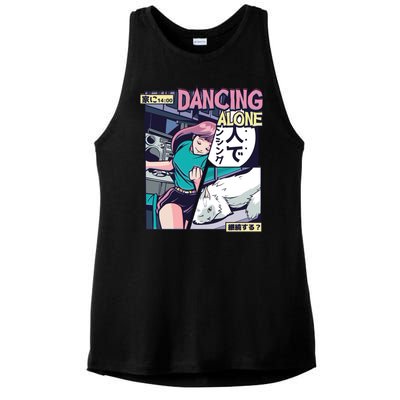 Dancing Alone Anime Ladies PosiCharge Tri-Blend Wicking Tank