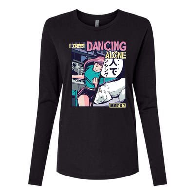 Dancing Alone Anime Womens Cotton Relaxed Long Sleeve T-Shirt