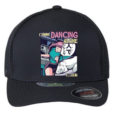 Dancing Alone Anime Flexfit Unipanel Trucker Cap