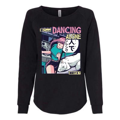 Dancing Alone Anime Womens California Wash Sweatshirt