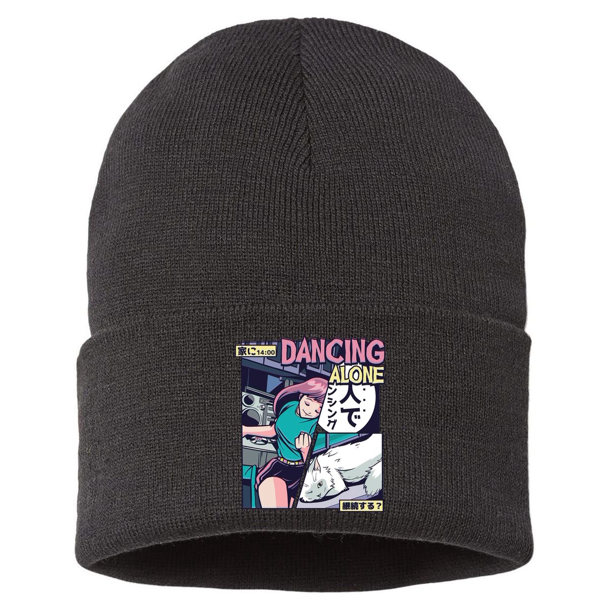 Dancing Alone Anime Sustainable Knit Beanie