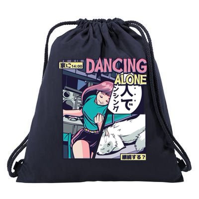 Dancing Alone Anime Drawstring Bag