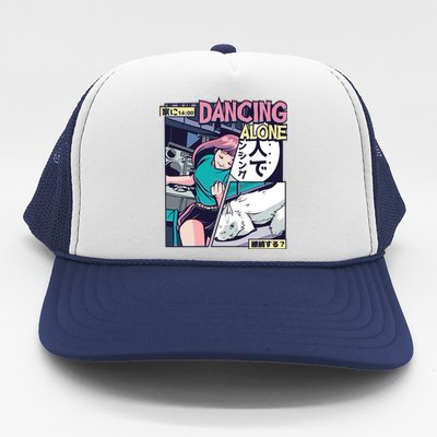 Dancing Alone Anime Trucker Hat